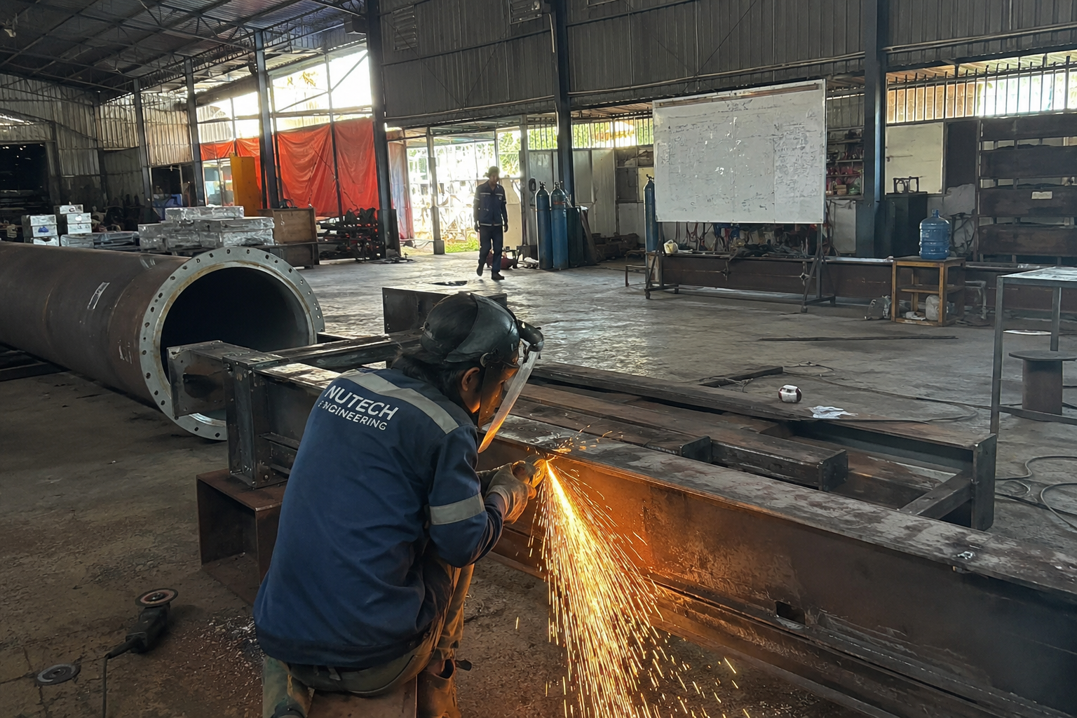 Jasa fabrikasi industri untuk proyek manufaktur oleh Hutech Engineering